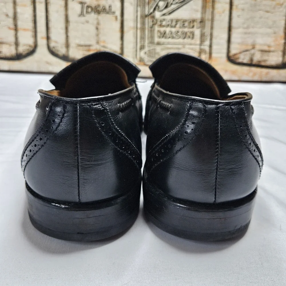 Allen Edmonds Bradenton Loafers Mens 11.5E Black Kiltie Tassel Brogue USA Made